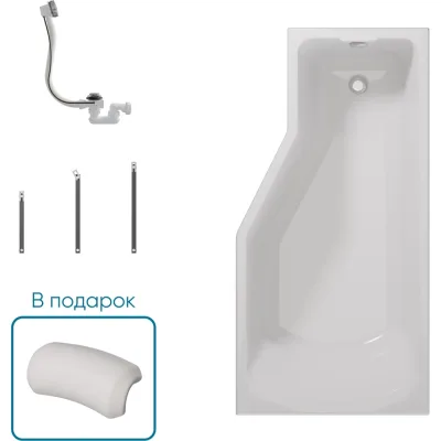 Ванна 1Marka КОНВЕЙ/CONVEY 1500x750 R, комплект Стандарт 2 П 01 kon1575п кс2+п
