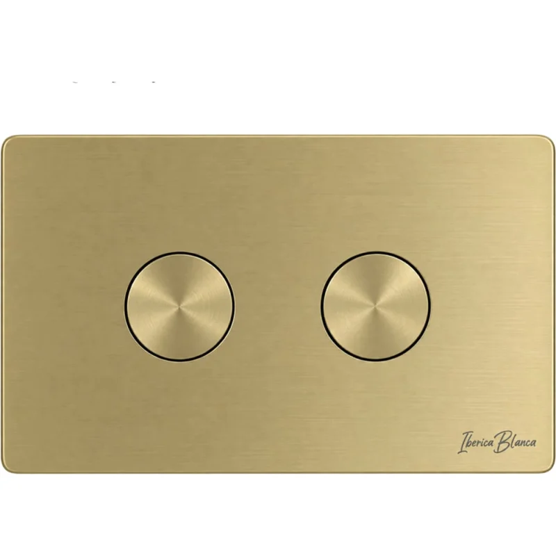 Клавиша пневматического смыва Iberica Blanca Inox pro (инокс про) 240 х 160 мм, золото матовое, нержавеющая сталь IB.B081PR1