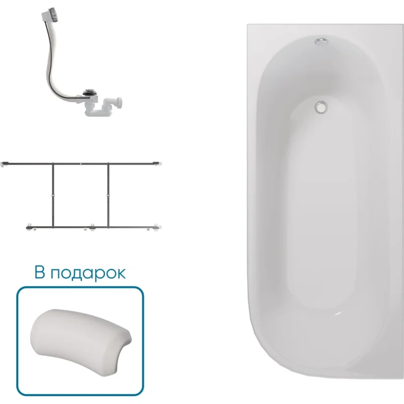 Ванна 1Marka АЛИСА/ALISA МГ 1700х750 L Комплект Стандарт 2 П 01али1775лкс2+п