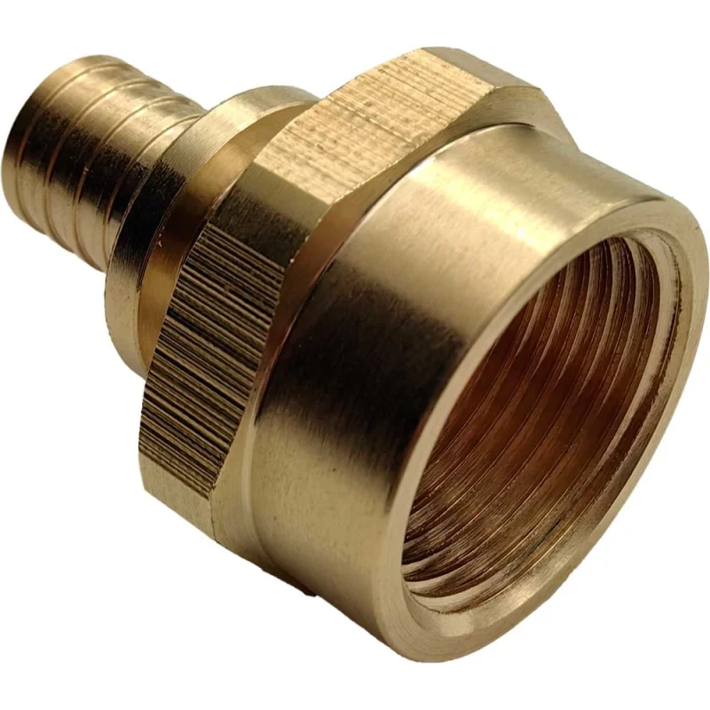 Муфта для PE-X/PE-RT труб РОС аксиальная латунь Дн 16х3/4 ВР (130-1610) R0345055