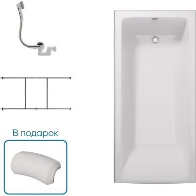 Ванна 1Marka БЬЯНКА/BIANCA 1600х750 Комплект Стандарт 2 П 01бья1675кс2п