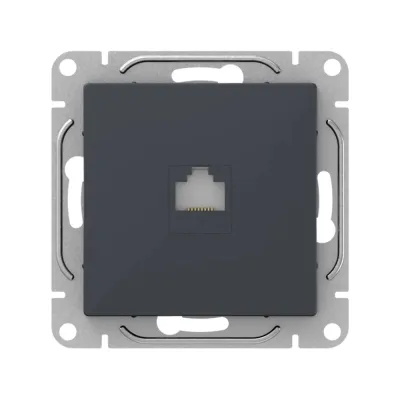 Механизм компьютерной розетки EKF Эпика RJ45 (cat6), графит UP1-SOG-RJ45-6