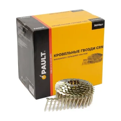 Кровельные гвозди барабанные PAULT 3.1x32 мм оцинк. 3600 шт. PLT3132RGC