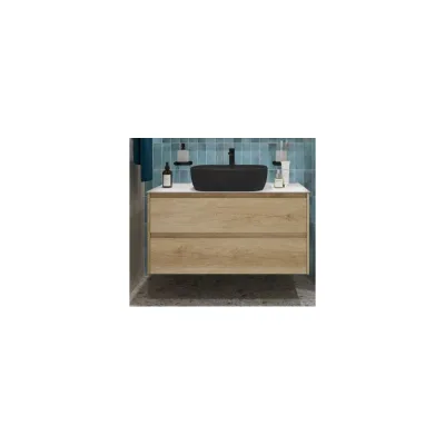Подвесная тумба со столешницей и накладной раковиной BelBagno KRAFT 80 KRAFT80RNN-KEPBO-1302H301-SET