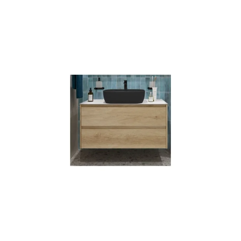 Подвесная тумба со столешницей и накладной раковиной BelBagno KRAFT 80 KRAFT80RNN-KEPBO-1302H301-SET