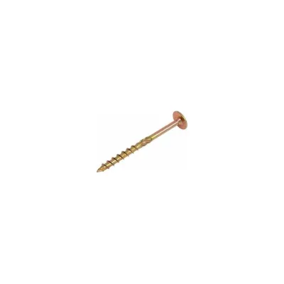 Саморез с прессшайбой КРЕП-КОМП Torx, по дереву, желтый цинк 10х100 мм (50 шт) спд10100к