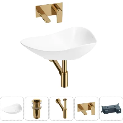 Акционный набор 4 в 1 Wellsee Nexus Flex накладная раковина 60x42 см 32340300 20214041R