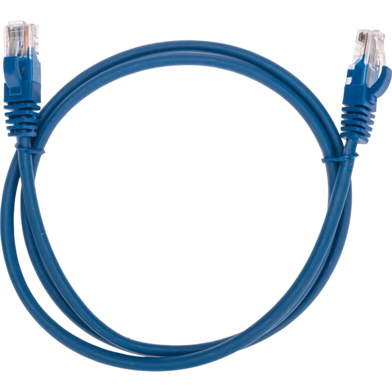 Патч-корд REXANT u/utp, cat 5e, rj45-rj45, 26awg, lszh, синий, 1м 02-0104-1