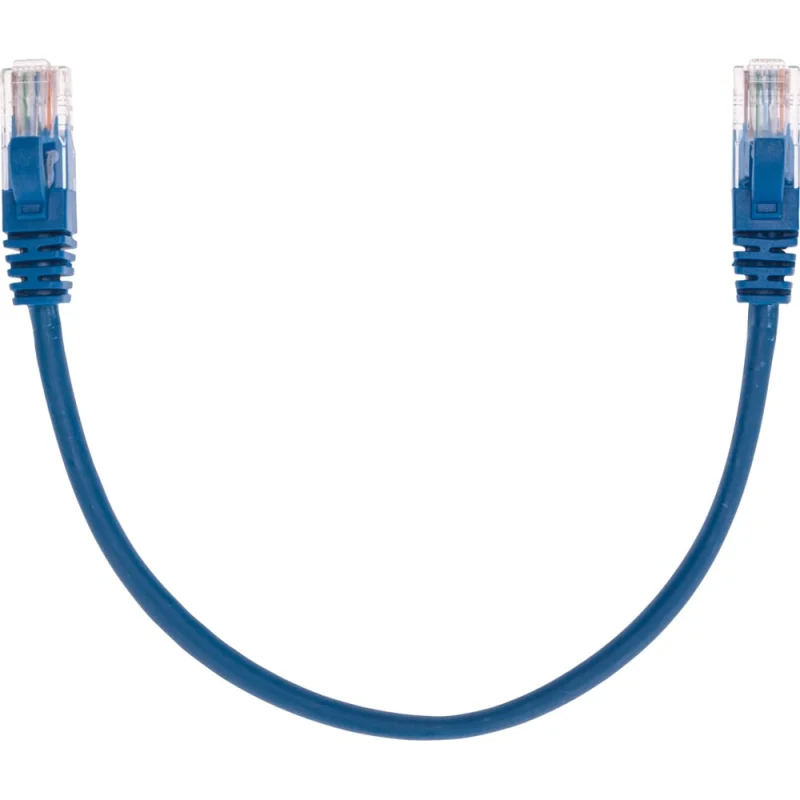Патч-корд REXANT u/utp, cat 5e, rj45-rj45, 26awg, lszh, синий, 0,3м 02-0104-03