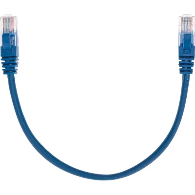 Патч-корд REXANT u/utp, cat 5e, rj45-rj45, 26awg, lszh, синий, 0,3м 02-0104-03