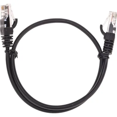 ΠΠ°ΡΡ-ΠΊΠΎΡΠ΄ U/UTP REXANT CAT 5e, RJ45-RJ45, 26AWG, LSZH, ΡΠ΅ΡΠ½ΡΠΉ, 0,5ΠΌ 02-0102-05