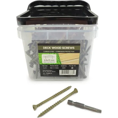 Саморезы для монтажа террас и фасадов Camo Deck Wood Screws 75x4,8 mm, C4, T25 350 шт., с антикоррозийным покрытием, арт. 75350C4