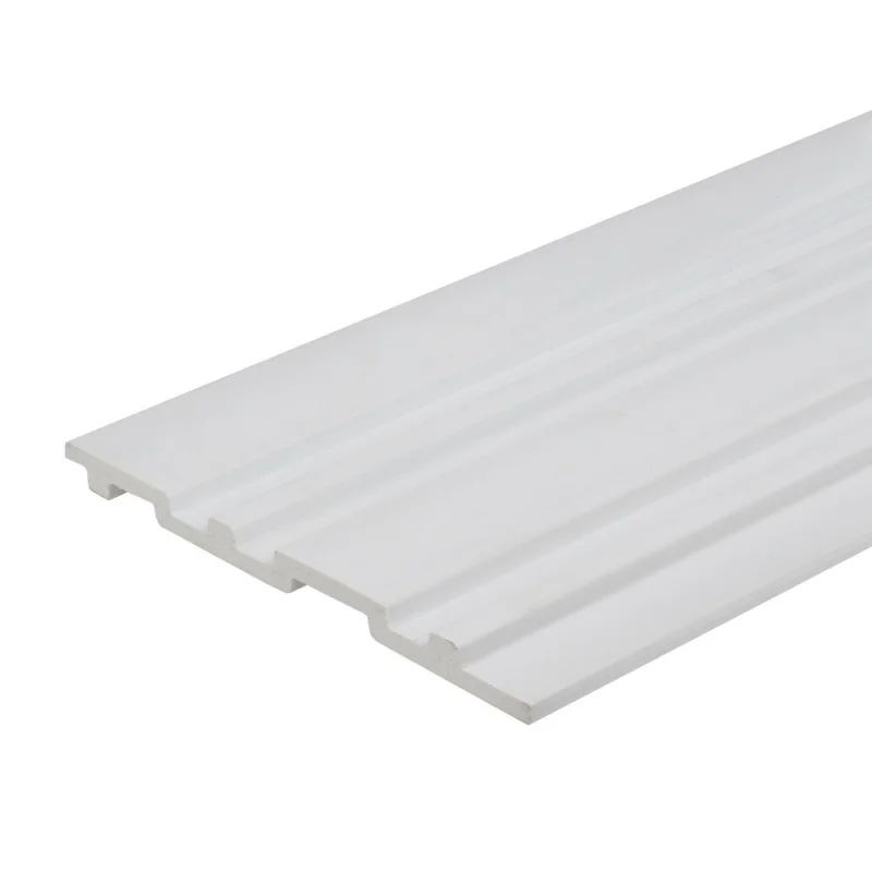 Панель декоративная из экополимера 3D 120х2700х9 мм Grace Rail East белая 0,32 кв.м