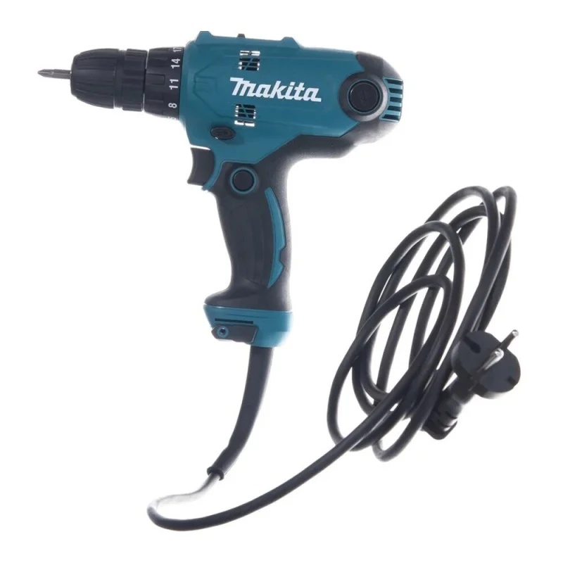Дрель-шуруповерт сетевая Makita DF0300 320 Вт быстрозажимной патрон