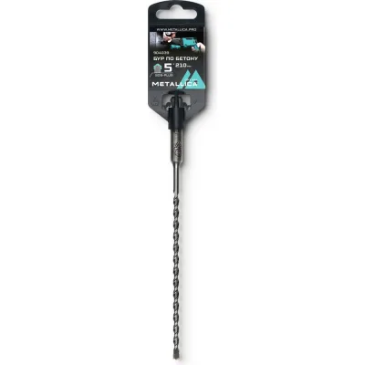 Бур по бетону SDS-plus, 5x210х150 мм, напайка с центром, 2 спирали METALLICA Optima 904039