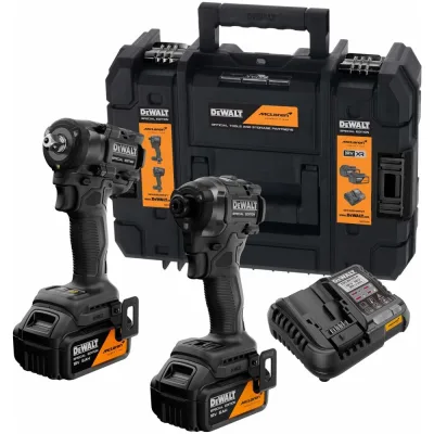 Аккумуляторный набор Dewalt McLaren Limited Edition DCK2224MP2T, 18 В: шуруповерт + гайковерт, с 2 АКБ 5 Ач и ЗУ, в кейсе TSTAK DCK2224MP2T-QW