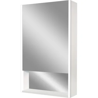Зеркало-шкаф с подсветкой и полкой Art&Max Foggia AM-Fog-500-800-1D-L-DS-F-White