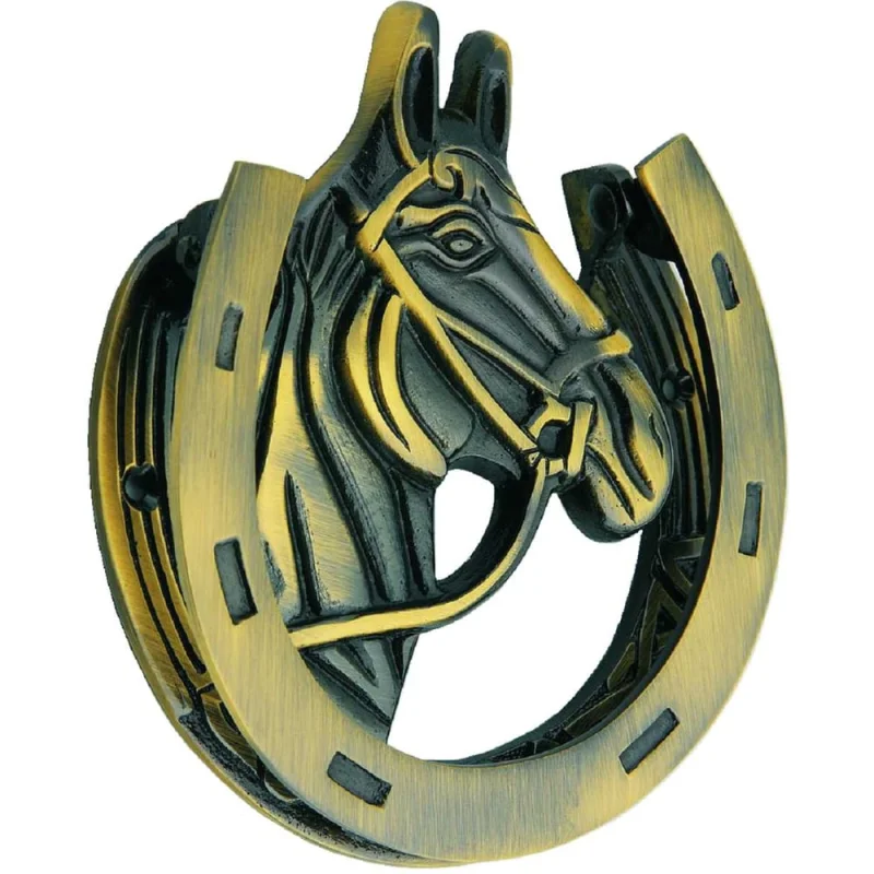 Ручка-кольцо дверная Левша L.Baskerville LB-513 Horse 130 мм старая бронза У2-0059.СБ