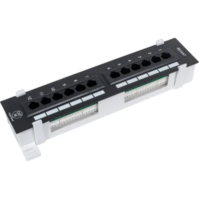 Настенная патч-панель REXANT 12 портов RJ-45, CAT 5e, UTP 04-0020