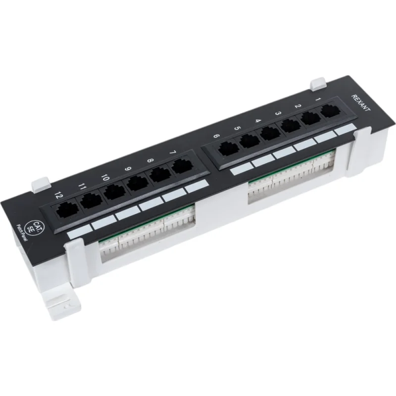 Настенная патч-панель REXANT 12 портов RJ-45, CAT 5e, UTP 04-0020