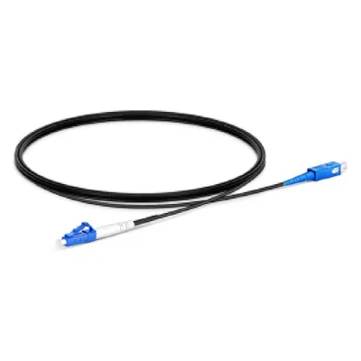 Патч-корд оптический TopLAN симплексный, LC/UPC-SC/UPC, SM, 3 м, черный PC-TOP-652-LC/U-SC/U-3.0-BK