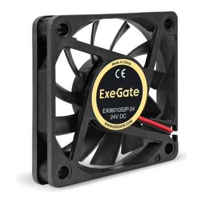 Вентилятор ExeGate 24В DC EX06010S2P-24 60x60x10 мм, Sleeve bearing подшипник скольжения , 2pin, 3000RPM, 24.1dBA 295203