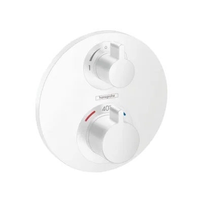 Термостатический смеситель для душа Hansgrohe Ecostat s (внешняя часть) матовый белый 15758700 00000082208
