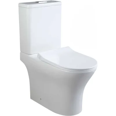 Унитаз AQUATEK ТЕЯ AQ2701T-00 напольный с бачком 650x340x830 мм, универсальный выпуск, крышка-сиденье дюропласт с меxанизмом плавного закрывания 00000153213