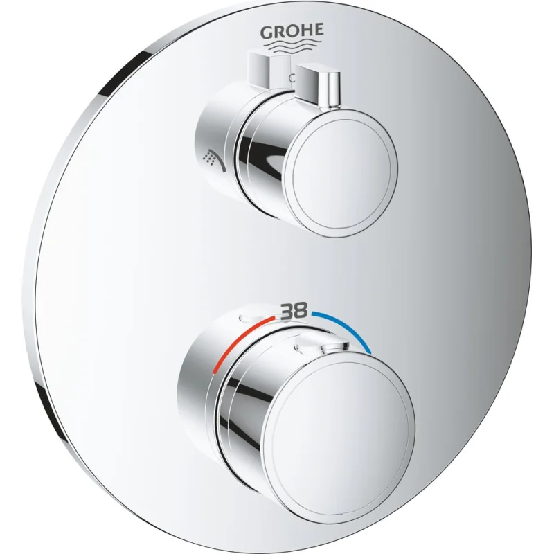 Термостат для душа с переключателем на 2 положения GROHE Grohtherm верхний и ручной душ 24076000
