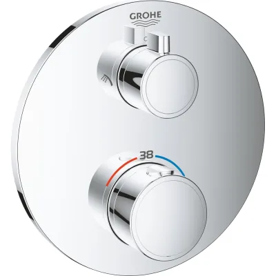 Термостат для душа с переключателем на 2 положения GROHE Grohtherm верхний и ручной душ 24076000