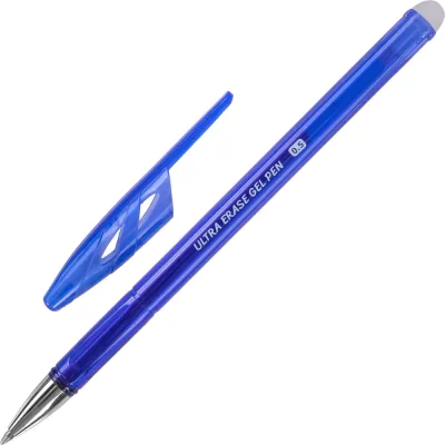 Ручка стираемая гелевая BRAUBERG ULTRA ERASE, СИНЯЯ, узел 0,5 мм, линия письма 0,35 мм, КОМПЛЕКТ 12 шт., 144275