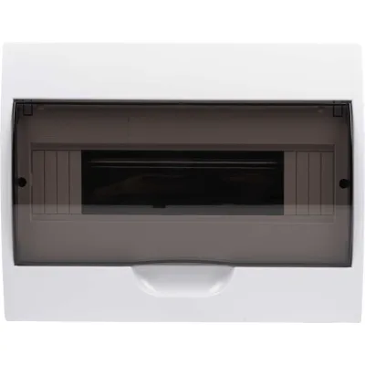 Щит распределительный бокс модульный навесной Jazzway PDB/W 1012 белый с прозрачной крышкой 12 модулей (ЩРН-П-12) IP41, 5071674