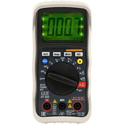 Мультиметр цифровой с поверкой СЕМ DT-202 686528