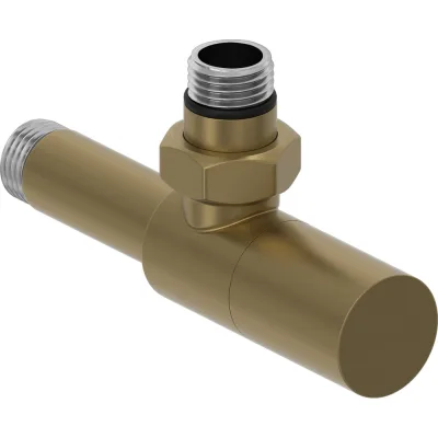 Вентиль Сунержа угловой цилиндр (G 1/2" НР х G 1/2" НР) Золотой шёлк32-1400-1212