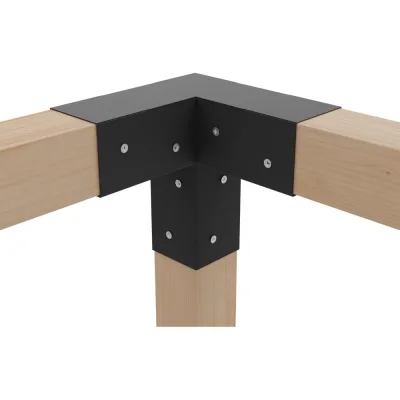 Крепеж коннектор для беседки PALITRA TECHNOLOGY из бруса TRIO графит, 2 шт. 52981-4