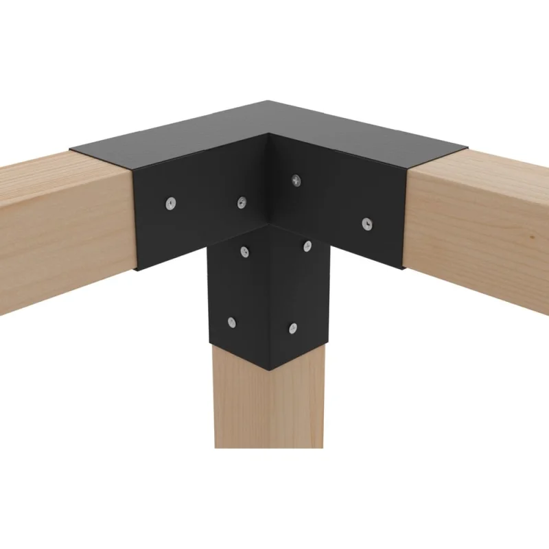 Крепеж коннектор для беседки PALITRA TECHNOLOGY из бруса TRIO графит, 2 шт. 52981-4