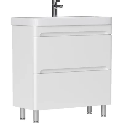 Тумба EQUIL Nice 80, напольная, 2 ящ., белая (под раковину 9595-80), tnNICE80.2Y-05