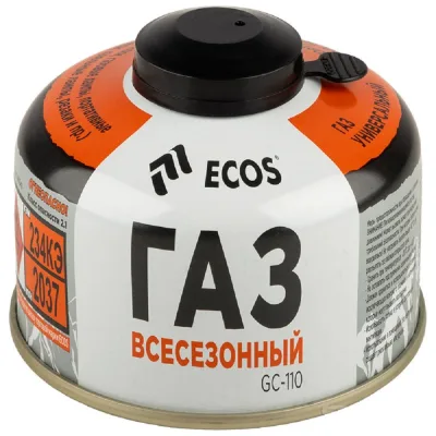 Газ всесезонный Ecos т.м. в баллоне, GC-110 (резьбовой EPI-GAS, 110 г, Корея)140543