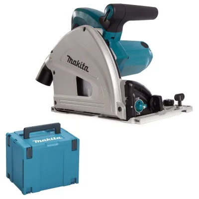 Пила дисковая погружная Makita 1300 Вт, 2000-5200 об/мин, диск 165x20 мм, глубина реза 56 мм, плавный пуск, Makpac 4 SP6000J