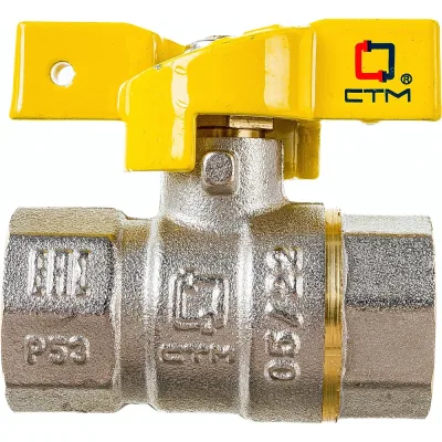 Кран шаровой газовый СТМ 1/2 ВР(г) х 1/2 ВР(г) бабочка