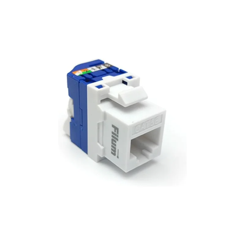 Модуль Keystone RJ45 UTP FL-KJT-U5E-WT Cat 5e, Toolless, 180 градусов, белый Filum 00-01209894
