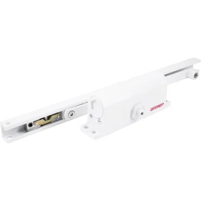 Доводчик дверной Аллюр COMFORT ДД 168/3-4 AH-W (до 100 кг) белый RAL9016, со скользящей тягой 17020