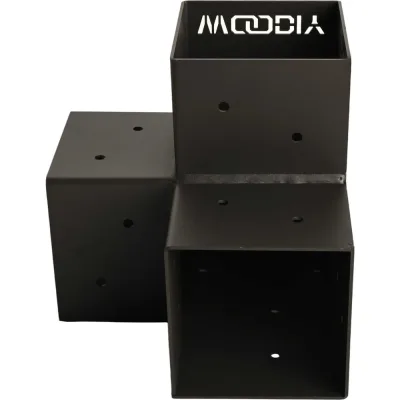 Угловой коннектор для бруса WOODIY 100х100, черный матовый WD4-B