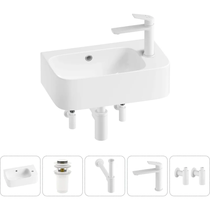 Комплект 5 в 1 Lavinia Boho Bathroom Sink накладная/подвесная раковина 45x27 см состоит 20216512R