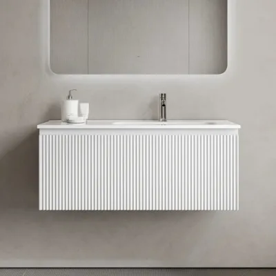 Π’ΡΠΌΠ±Π° ΠΏΠΎΠ΄Π²Π΅ΡΠ½Π°Ρ Sancos Snob R 1.0, 995Γ445Γ406 ΠΌΠΌ, Ρ ΠΎΠ΄Π½ΠΈΠΌ ΡΡΠΈΠΊΠΎΠΌ Ρ Π΄ΠΎΠ²ΠΎΠ΄ΡΠΈΠΊΠ°ΠΌΠΈ, Bianco SNR1.0100RW