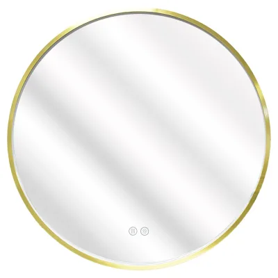 Зеркало круглое Azario Димион 700х45 c LED диммером, подогревом, сенсорный выключатель, матовый золотой 2700k-4000k-6500k (13Вт) АZ-LED011025 00104053