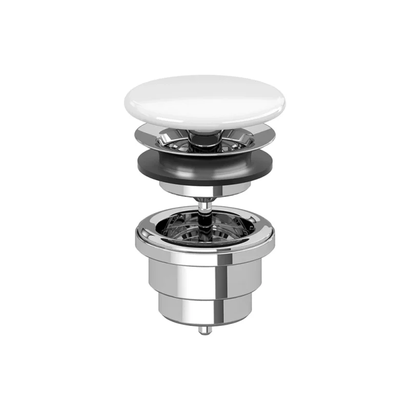Донный клапан с решеткой незапираемый Villeroy & Boch белый 68350001 00369517