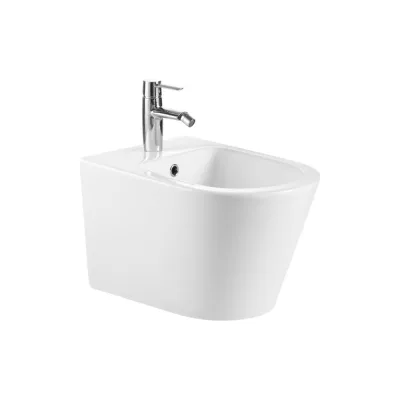 Подвесное биде IBERICA BLANCA BURGOS BIDE белое с отверстием под смеситель, IB.BRA.B12