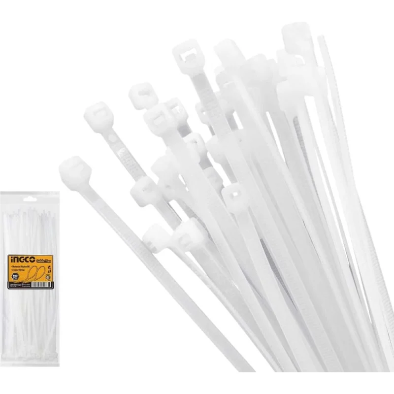 Стяжки нейлоновые INGCO 800х9 мм, 100 шт. HCT8001
