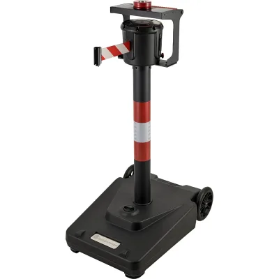 Стойка ограждения с лентой Rusbarrier 20м BLACK red/white AEROBARRIER-1